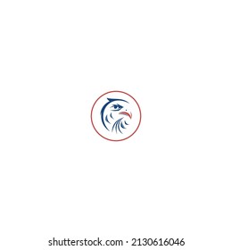 El diseño del logotipo del águila. El concepto de diseño de símbolos creativos con aves artísticas y simples.