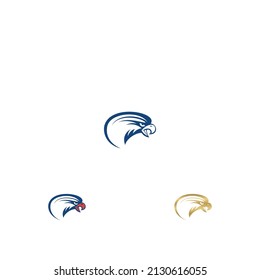 The eagle logo design layout. The concept of creative symbol design with artistic and simple birds.