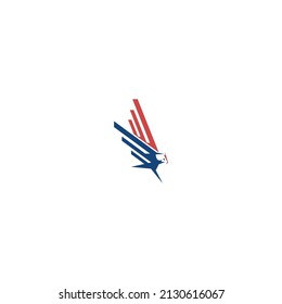 The eagle logo design layout. The concept of creative symbol design with artistic and simple birds.