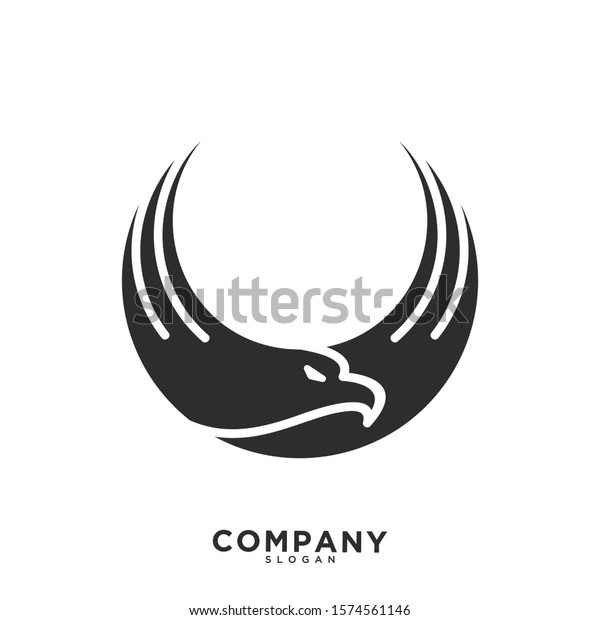 Eagle Logo Design Layout Concept Creative Stock Vector Royalty Free