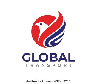 Eagle Logo design. Logistics and Transport Logo design vector
