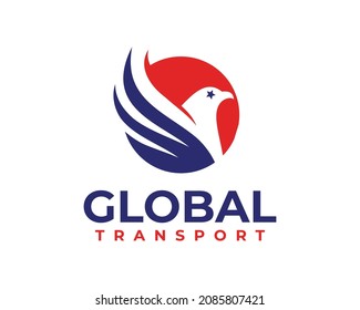 Eagle Logo design. Logistics and Transport Logo design vector