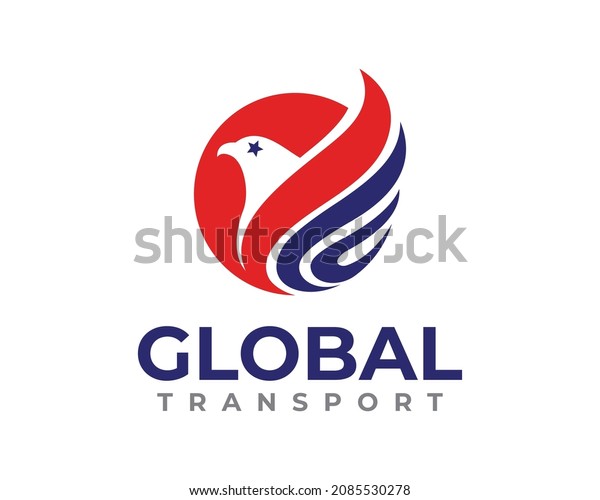 Eagle Logo design. Logistics and Transport Logo\
design vector