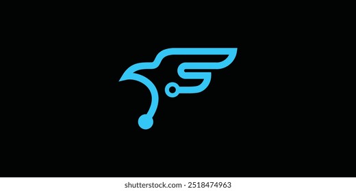 eagle logo design with modern concept vector