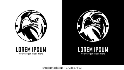 Design de logotipo de águia na foto