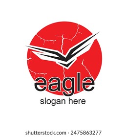 Eagle logo design simple concept Premium Vector