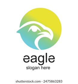 Eagle logo design simple concept Premium Vector