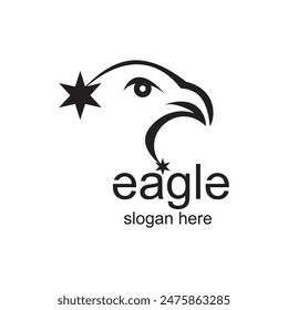 Eagle logo design simple concept Premium Vector