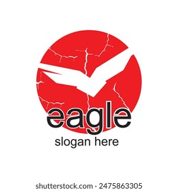 Eagle logo design simple concept Premium Vector
