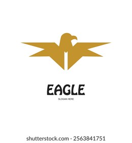 Eagle logo design simple concept Premium Vector