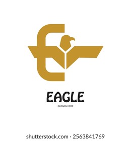 Eagle logo design simple concept Premium Vector