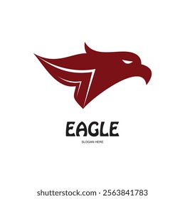 Eagle logo design simple concept Premium Vector