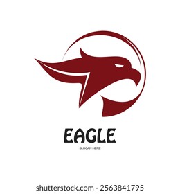 Eagle logo design simple concept Premium Vector