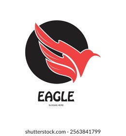 Eagle logo design simple concept Premium Vector