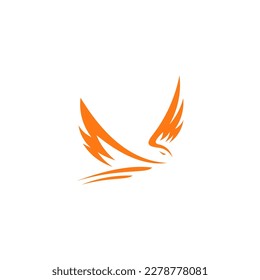 eagle logo design. Simple eagle icon vector concept. Flying eagle graphic template.	
