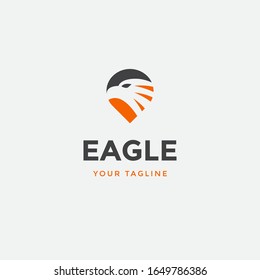 eagle logo design simple minimalist futuristic template