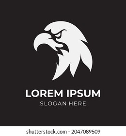 eagle logo design template concept vector with flat white color style