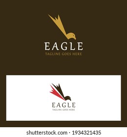 Eagle logo design template. Eagle fly icon. Vector illustration