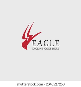 Eagle logo design template. Eagle fly icon. Vector illustration