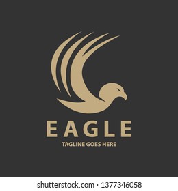 Eagle logo design template. Eagle head icon. Vector illustration