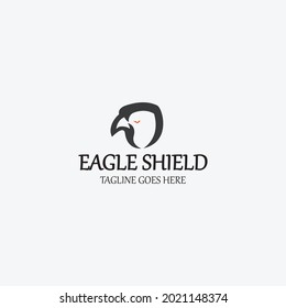 Eagle logo design template. eagle shield logo. Vector illustration