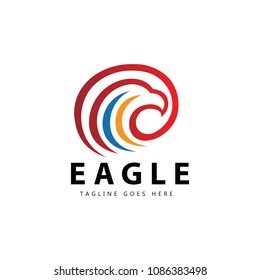 Eagle logo design template. Vector illustration