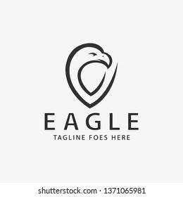 Eagle logo design template. Vector illustration