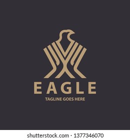 Eagle logo design template. Vector illustration