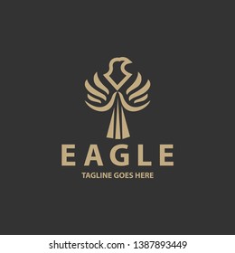 Eagle logo design template. Vector illustration
