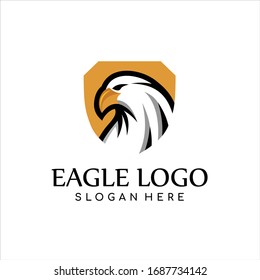 vectorial de plantilla de diseño de logotipo de águila, plantilla Estilo de espacio negativo. Icono de concepto de logotipo. Inspiración en el diseño del logo de Águila. 