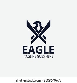 Eagle logo design template. Vector illustration