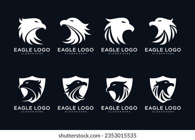  Eagle logo design template vector illustration with creative idea