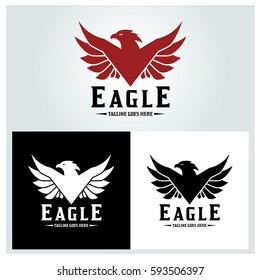 Eagle logo design template. Vector illustration