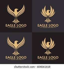 Eagle logo design template. Vector illustration