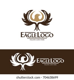 eagle logo design template. Vector illustration