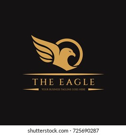 The eagle logo design template. Vector illustration