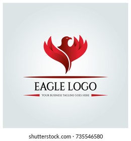 Eagle logo design template. Vector illustration