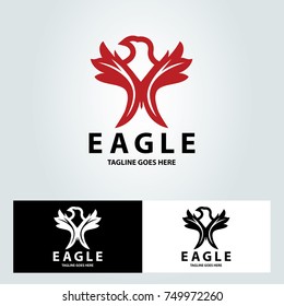 Eagle logo design template. Vector illustration