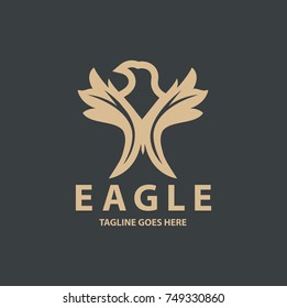Eagle logo design template.Vector illustration