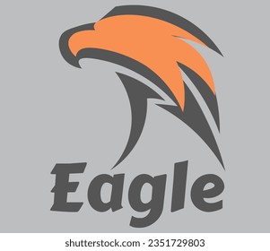 eagle logo design two tone colour