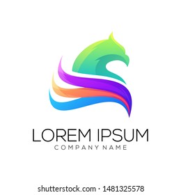 eagle logo design vector abstract