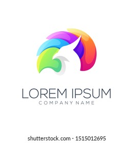 eagle logo design vector abstract