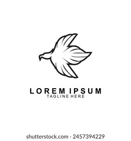 Eagle Logo Design Vector. Flying Eagle Icon.