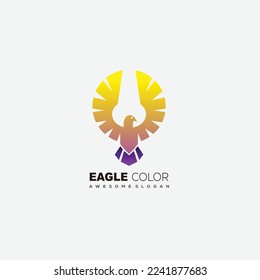 eagle logo design vector gradient colorful