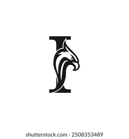 Ícone de vetor de design de logotipo Eagle com conceito de letra