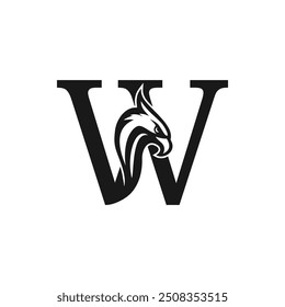 Eagle logo design vector icon with letter concept