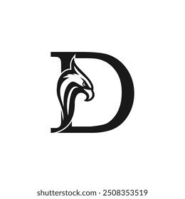 Adler Logo Design, Vektorsymbol mit Buchstabenkonzept
