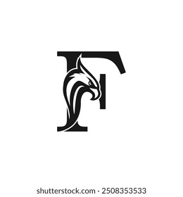 Ícone de vetor de design de logotipo Eagle com conceito de letra