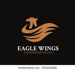 eagle logo design vector illustration