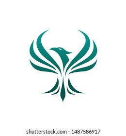  Eagle Logo design Vector. Phoenix bird logo design. Flying Bird symbol logo